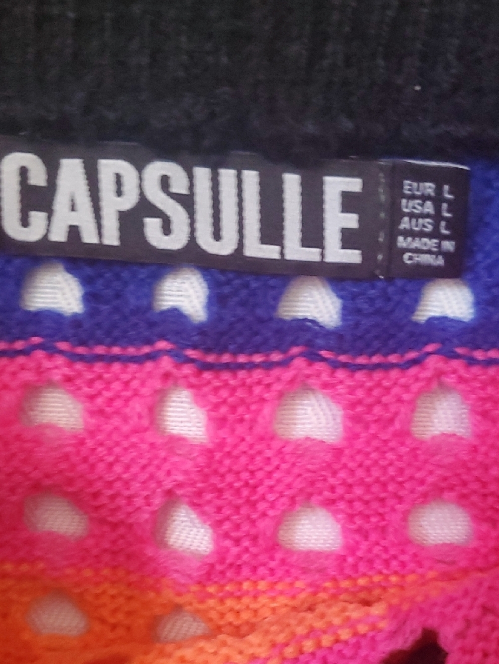 Capsulle Bright Crochet Stripe Crop Top Set - Picture 6 of 10